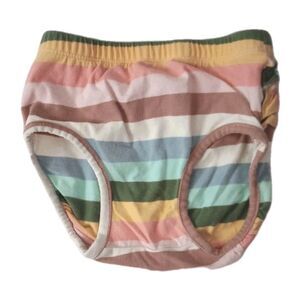Hanna Andersson Striped Earth Tone Color Diaper Cover Bloomers sz 12-18M Girls